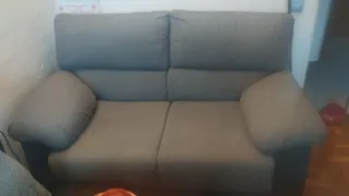 Sofá sillón tela gris