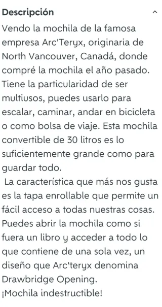 Mochila Arc'teryx Miura 30 litros Verde Oliva