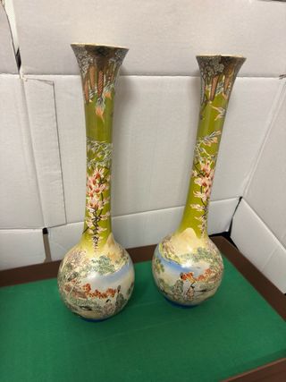 Coppia vasi ceramica stile Satsuma