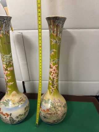 Coppia vasi ceramica stile Satsuma