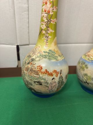 Coppia vasi ceramica stile Satsuma