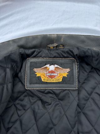 Giacca Moto Harley Davidson Pelle Nera Anni '80