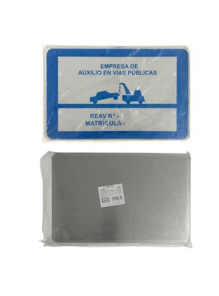 Placa Grúa de Servicio Auxilio en Carretera