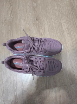 Zapatillas Skechers Mujer Rosa y Blanco