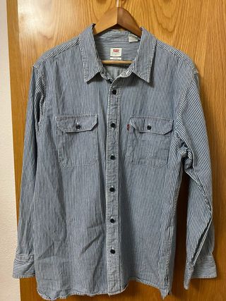 Camisa Levi's Rayas Azul y Blanco