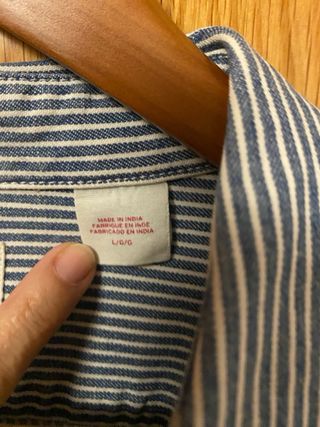 Camisa Levi's Rayas Azul y Blanco