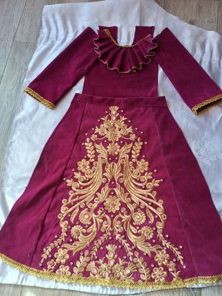 Saya bordada para virgen de 80 a 85 cm ideal