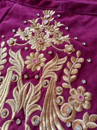 Saya bordada para virgen de 80 a 85 cm ideal