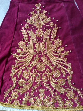 Saya bordada para virgen de 80 a 85 cm ideal