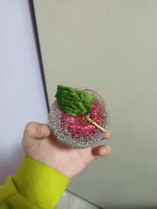 Mele decorative natalizie JT rosse circa 35 PZ.