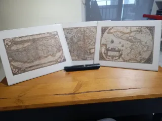 Láminas mapas antiguos para enmarcar