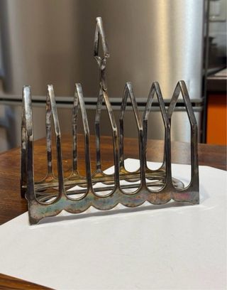 Porta Toast Antico Argentato