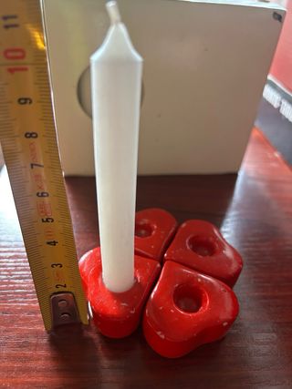 Portacandele Cuore Rosso