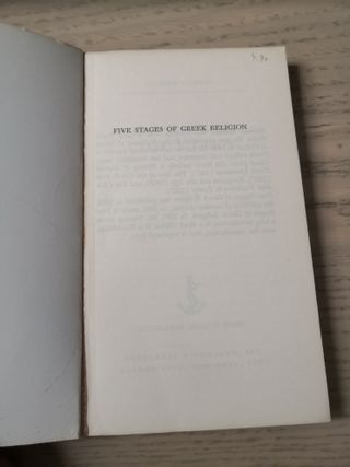 Five Stages of Greek Religion