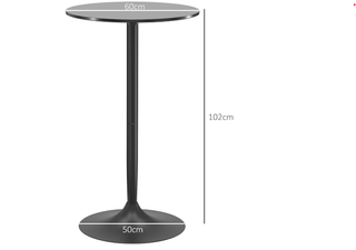 Mesa alta redonda de bar negra NUEVA