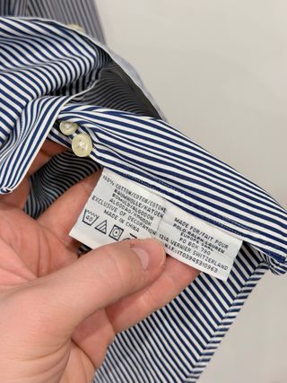 Camicia Polo Ralph Lauren a righe blu e bianche XL