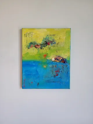 Dipinto astratto su tela. Idea arredamento