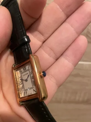 Reloj Cartier Dorado y Negro