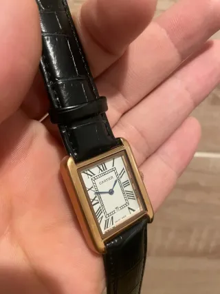 Reloj Cartier Dorado y Negro