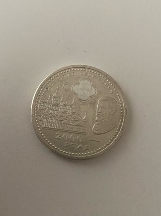 Moneda 2000 Pesetas Plata 1998 Juan Carlos I