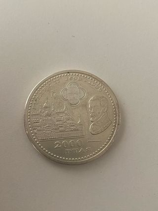 Moneda 2000 Pesetas Plata 1998 Juan Carlos I