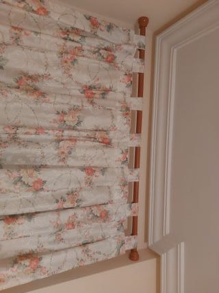 Tende con stampa floreale rosa e bianco