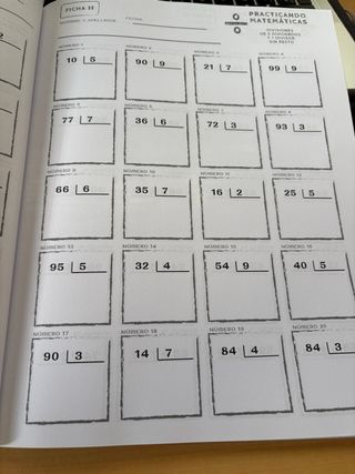 PRACTICANDO MATEMÁTICAS - DIVISIONES.