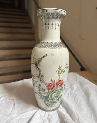 Vaso Cinese Vintage Famille Rose
