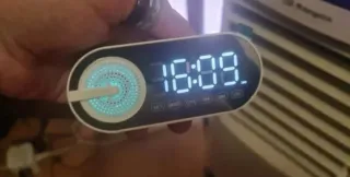 Reloj Despertador+ Altavoz Bluetooth FM Blanco Luz