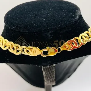 CADENA TIPO CARTIER MEDUSA BICOLOR, Hueca. Oro 18k