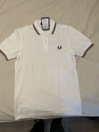 Polo Fred Perry Blanco Talla M Nuevo