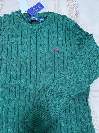 Jersey Polo Ralph Lauren Verde Trenzado