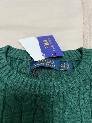 Jersey Polo Ralph Lauren Verde Trenzado