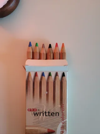 6 Pastelli colorati eko written JUMBO