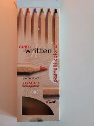 6 Pastelli colorati eko written JUMBO