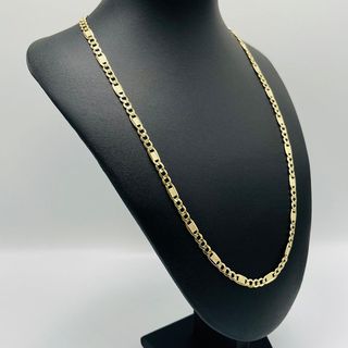 CADENA FIGARO LABRADA 3x1. Hueca. Oro 18k.