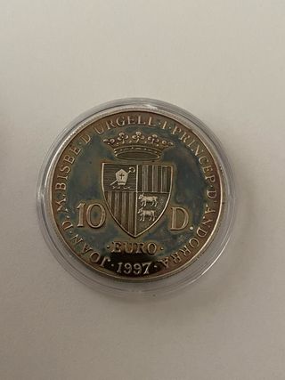 Moneda 10 Diners Plata Andorra 1997
