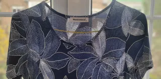 Vestido Masquenada Estampado Hojas Talla M