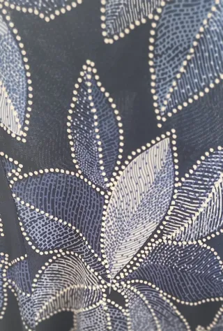 Vestido Masquenada Estampado Hojas Talla M