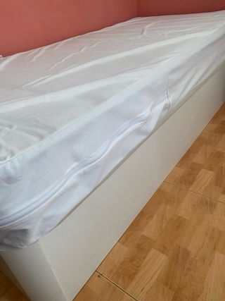 Cama canapé 150x90 con colchón y forro anti ácaro