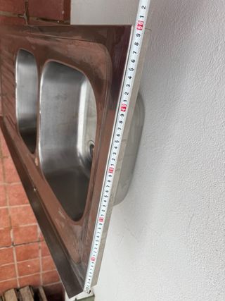 Fregadero de 2 senos de acero inoxidable