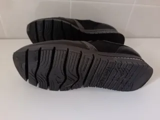 Zapatos Fluchos Mujer Talla 37 Negro/Plata