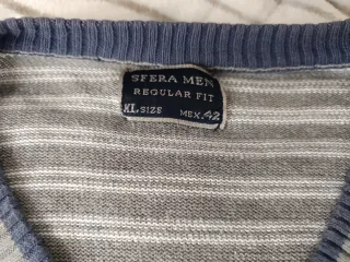 Jersey Sfera Rayas Hombre Gris