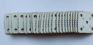 Set 24 carte da tessitura in legno