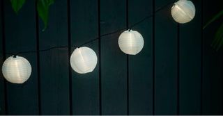 Guirnalda Luces Solar Papel Blanca