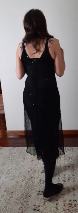 Vestido fiesta negro Roberto Verino midi