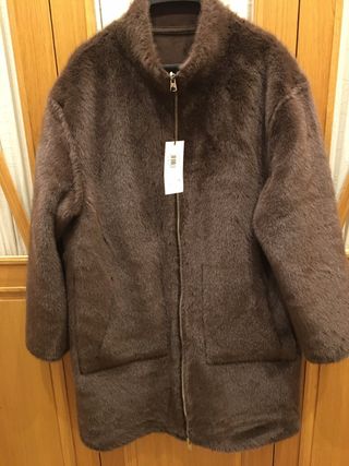 Abrigo Bimba y Lola reversible marrón