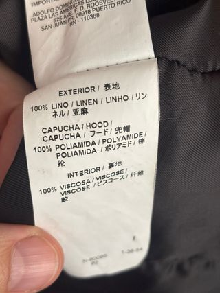 Chaqueta Adolfo Dominguez Negra Talla M (50)