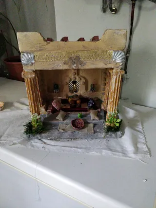 Templo para belén, hecho a mano , sin estrenar