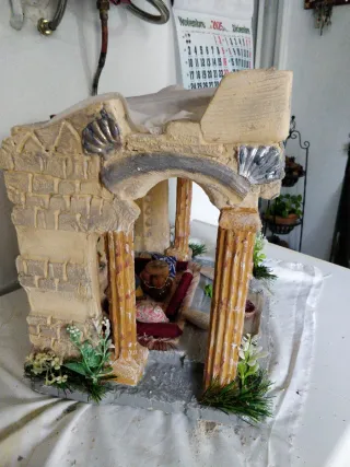 Templo para belén, hecho a mano , sin estrenar